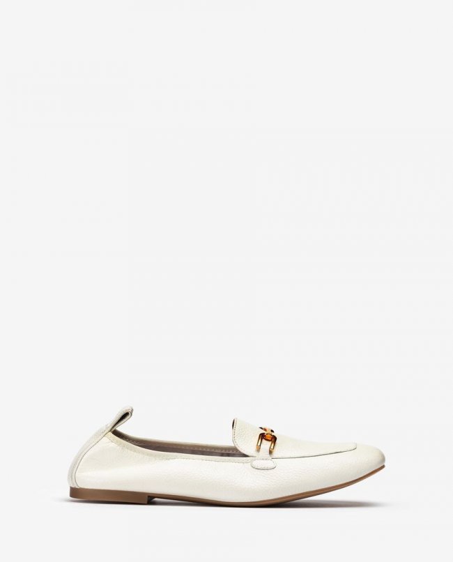 Mocassins plats non doublés Unisa pour femme - Blanc Mocassins plats non doublés Unisa pour femme - Blanc