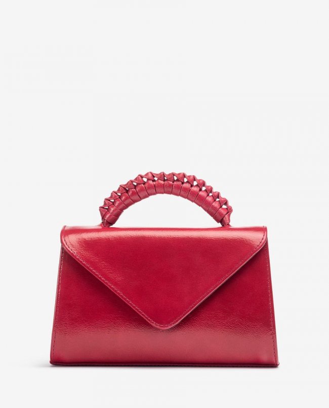 Sac à Main Unisa Femme à Poignée Tressée - Rouge Sac à Main Unisa Femme à Poignée Tressée - Rouge