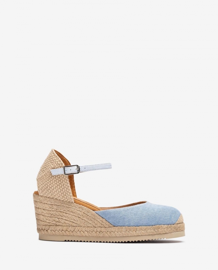 Espadrilles à talon aiguille Unisa Femme en Ecolino - Bleu