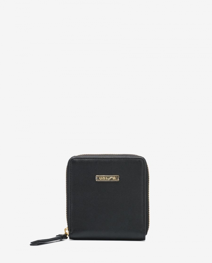 Portefeuille zippé en cuir Unisa pour femme - Noir Portefeuille zippé en cuir Unisa pour femme - Noir