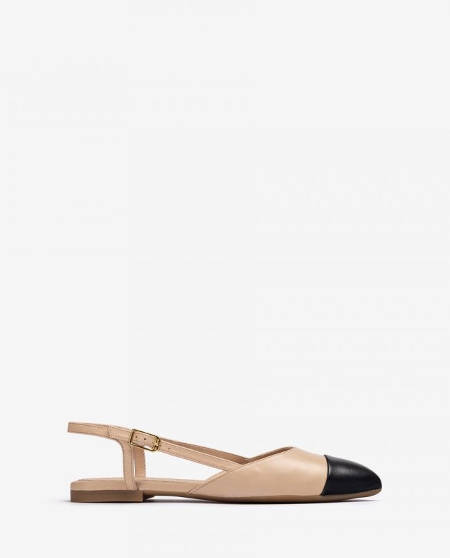Sandales plates bicolores Unisa pour femme - Beige Sandales plates bicolores Unisa pour femme - Beige