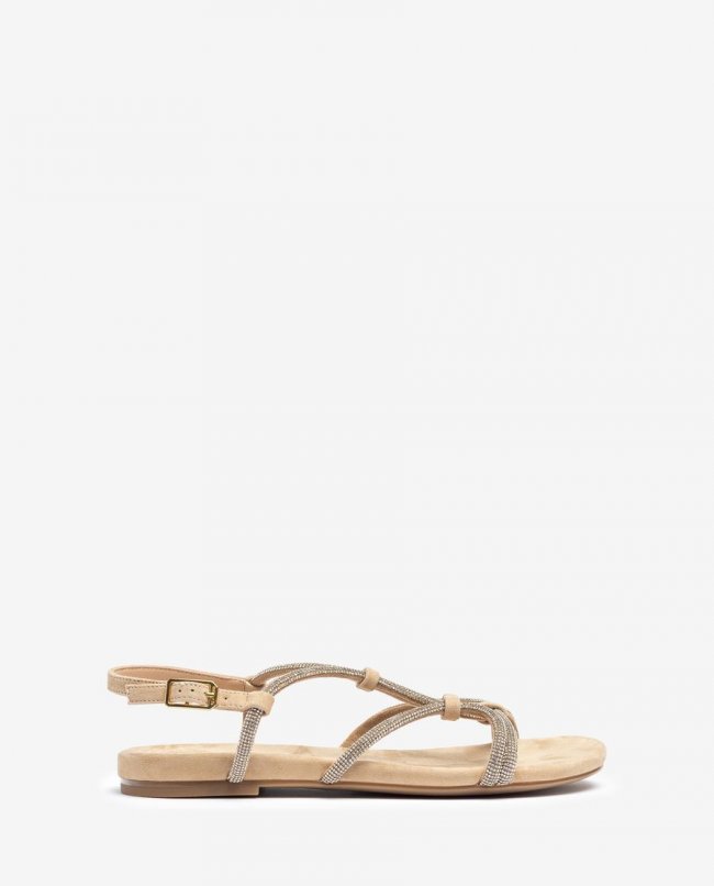 Sandales plates Unisa en daim - Beige Sandales plates Unisa en daim - Beige