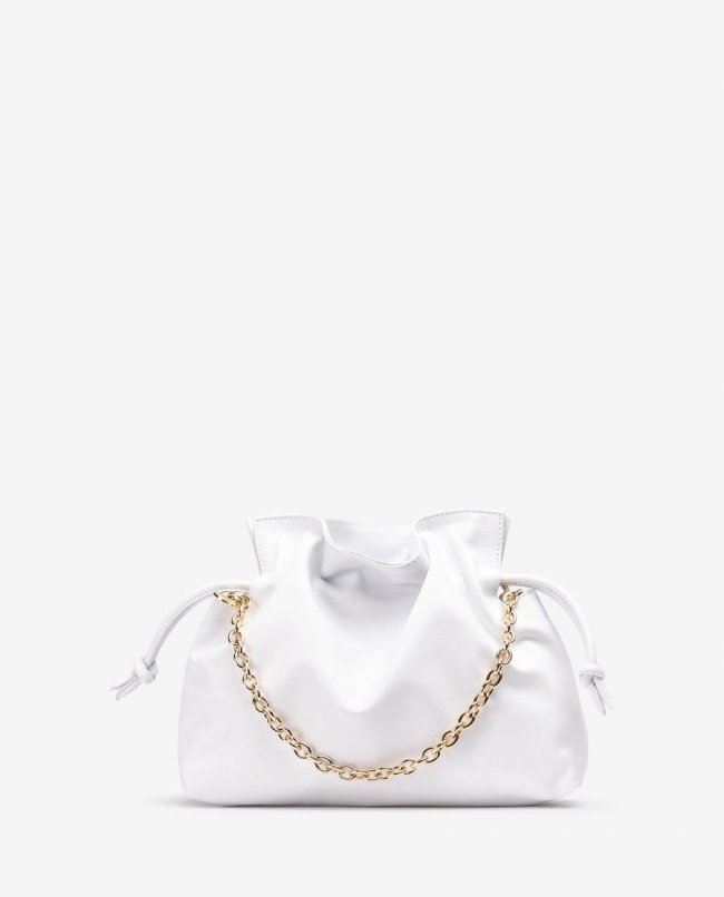 Sac en cuir froncé Unisa pour femme - Blanc Sac en cuir froncé Unisa pour femme - Blanc