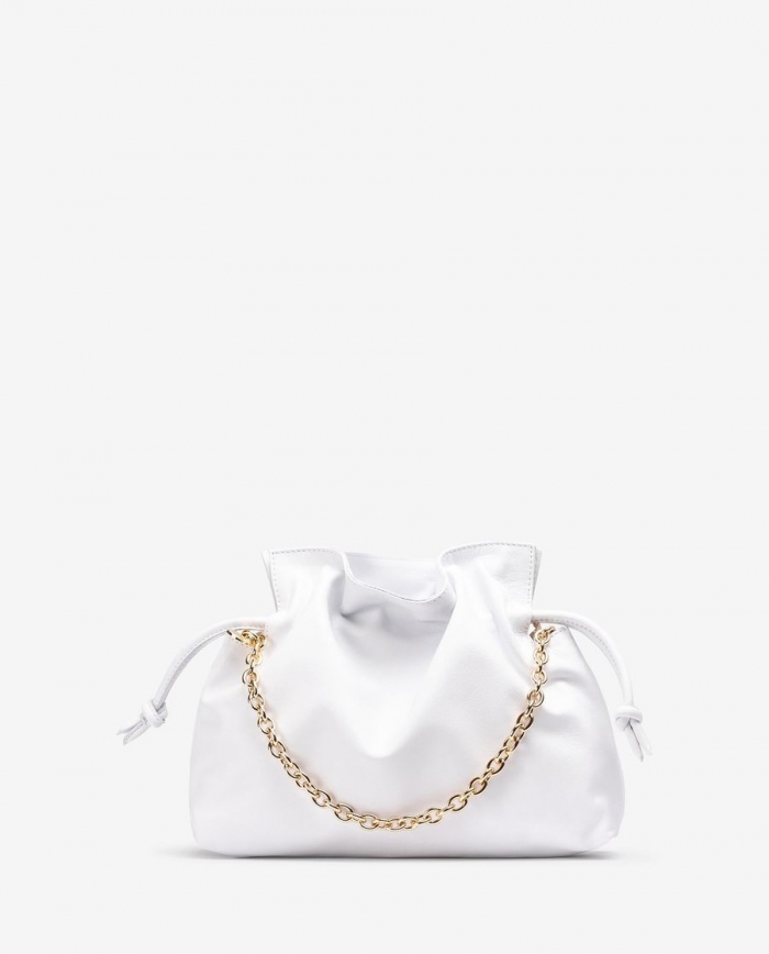 Sac en cuir froncé Unisa pour femme - Blanc Sac en cuir froncé Unisa pour femme - Blanc