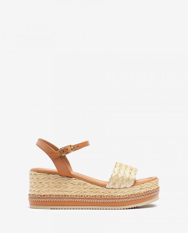 Sandales Unisa en raphia pour femme - Marron Sandales Unisa en raphia pour femme - Marron