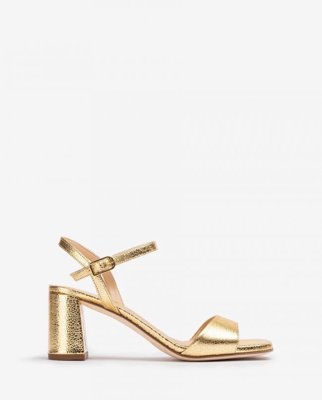 Sandales en cuir métallisé Unisa pour femme - Doré Sandales en cuir métallisé Unisa pour femme - Doré