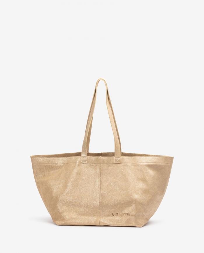 Sac maxi en daim métallisé Unisa pour femme - Doré Sac maxi en daim métallisé Unisa pour femme - Doré