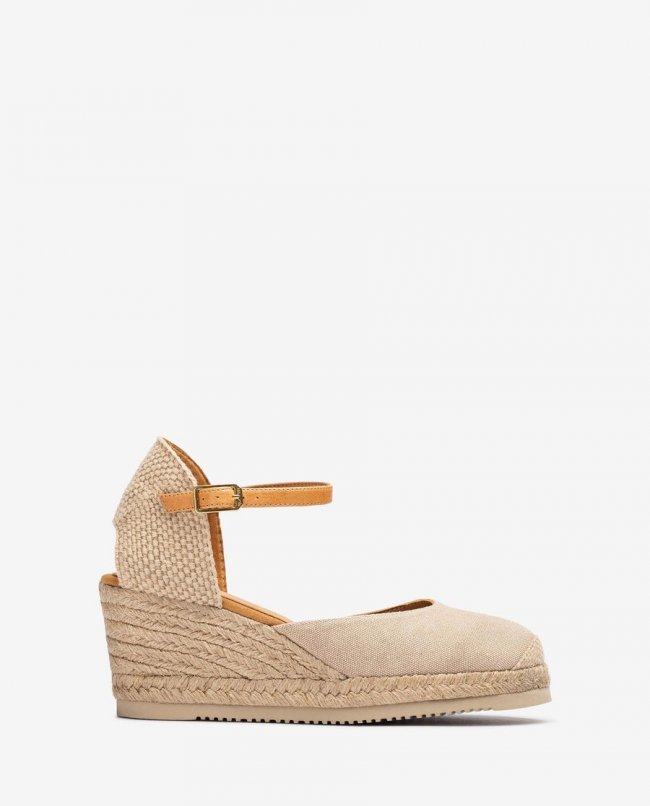 Unisa Femme Espadrille à talon Ecolino - Beige Unisa Femme Espadrille à talon Ecolino - Beige