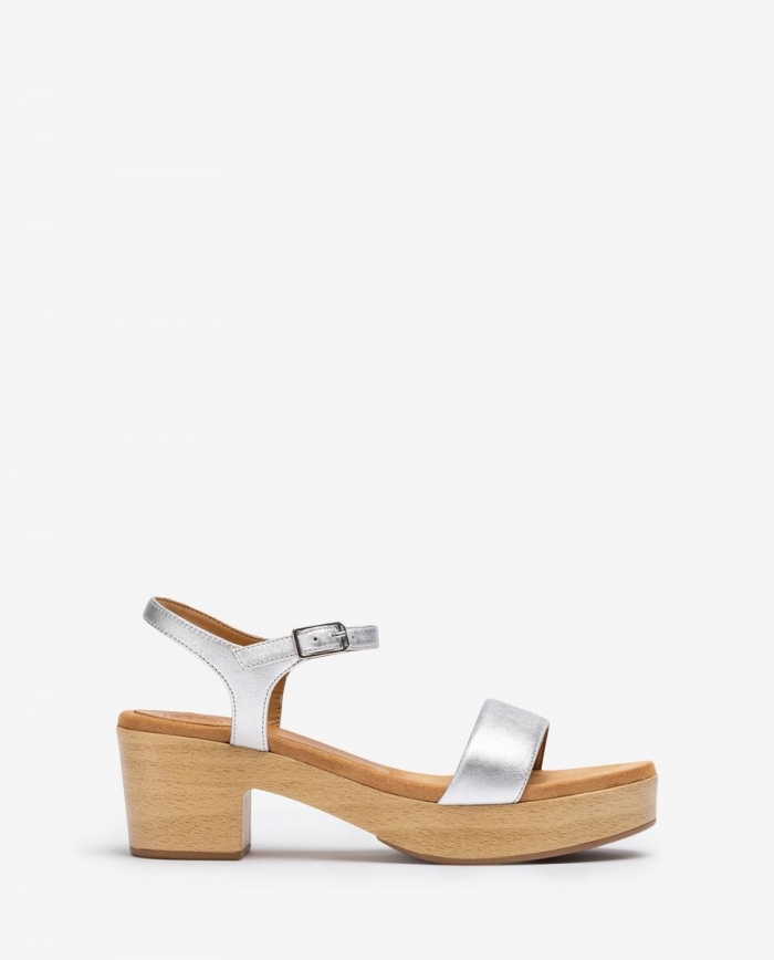 Sandales effet bois Unisa Femme - Argent Sandales effet bois Unisa Femme - Argent