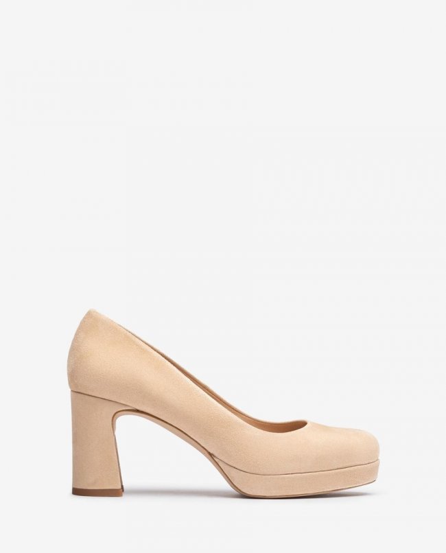 Escarpins à plateforme et bout rond Unisa pour femme - Beige Escarpins à plateforme et bout rond Unisa pour femme - Beige