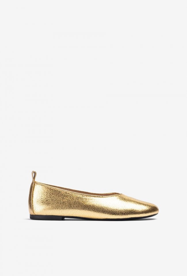 Ballerines Unisa avec surpiqûres - Doré Ballerines Unisa avec surpiqûres - Doré