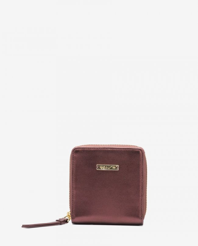 Portefeuille en cuir zippé Unisa pour femme - Rouge Portefeuille en cuir zippé Unisa pour femme - Rouge