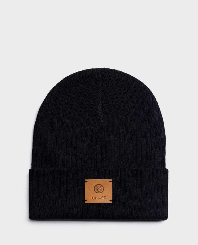 Bonnet en tricot recyclé Unisa pour femme - Noir Bonnet en tricot recyclé Unisa pour femme - Noir