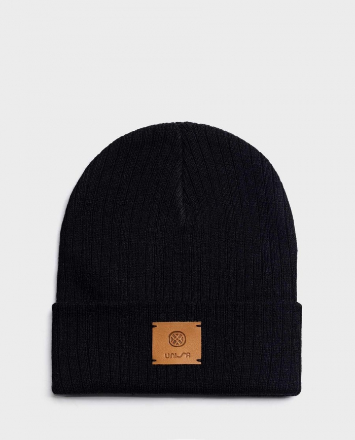 Bonnet en tricot recyclé Unisa pour femme - Noir Bonnet en tricot recyclé Unisa pour femme - Noir