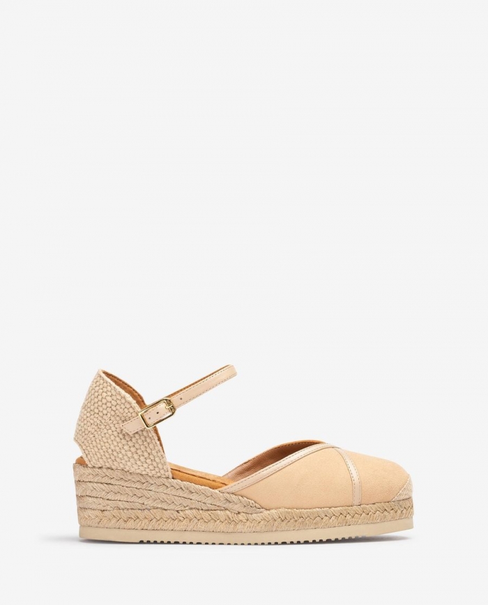 Espadrilles Unisa en cuir et daim pour femme - Beige Espadrilles Unisa en cuir et daim pour femme - Beige