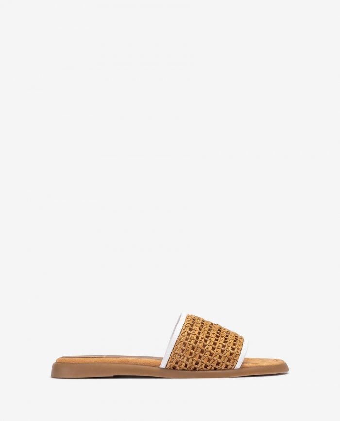 Sandale Unisa femme avec tige en raphia - Marron Sandale Unisa femme avec tige en raphia - Marron