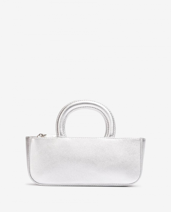 Petit sac à anses rondes Unisa pour femme - Argenté