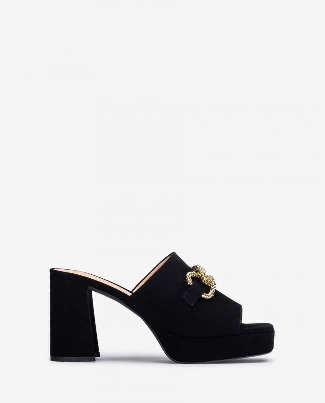 Sandales en daim ornées Unisa pour femme - Noir Sandales en daim ornées Unisa pour femme - Noir