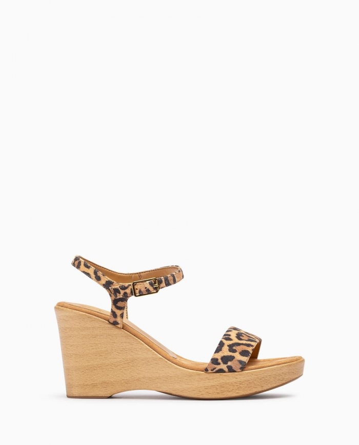 Sandales compensées effet bois Unisa pour femme - Marron Sandales compensées effet bois Unisa pour femme - Marron