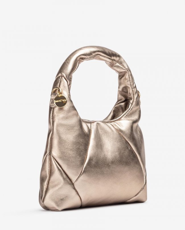 Sac à main en cuir métallisé Unisa Femme - Bronze Sac à main en cuir métallisé Unisa Femme - Bronze