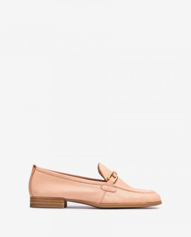Mocassins Unisa pour femme avec bordure en cuir assortie Rose Mocassins Unisa pour femme avec bordure en cuir assortie Rose