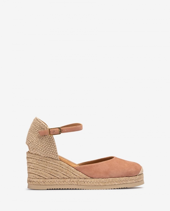 Espadrilles à talon en daim Unisa Femme - Rose Espadrilles à talon en daim Unisa Femme - Rose