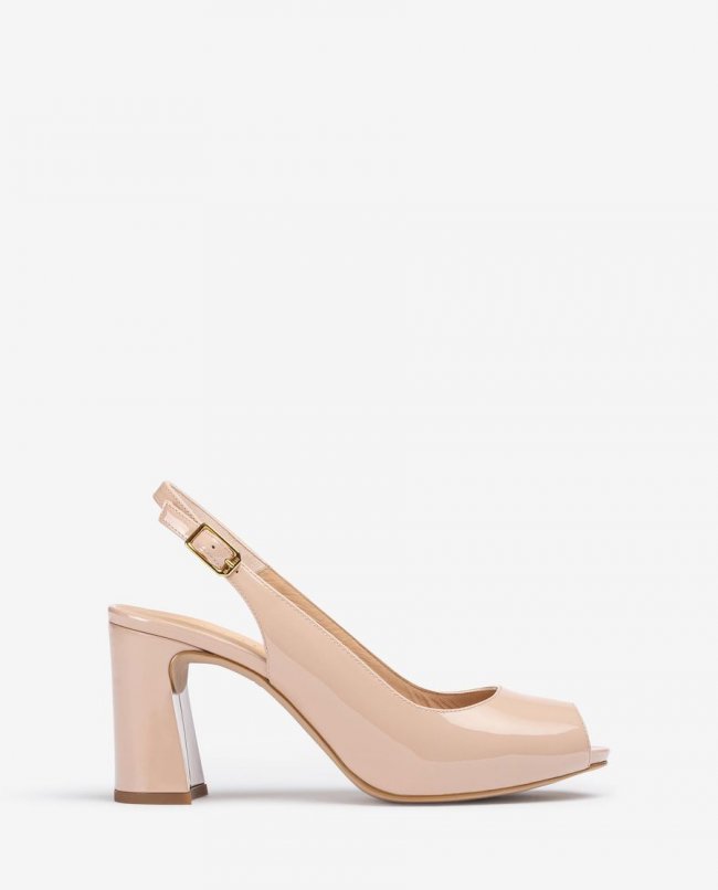 Ballerines Unisa à bout ouvert et bride arrière pour femme Rose Ballerines Unisa à bout ouvert et bride arrière pour femme Rose