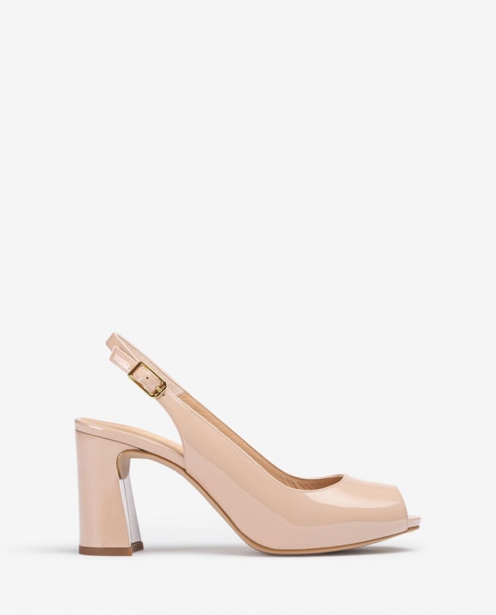 Ballerines Unisa à bout ouvert et bride arrière pour femme Rose Ballerines Unisa à bout ouvert et bride arrière pour femme Rose