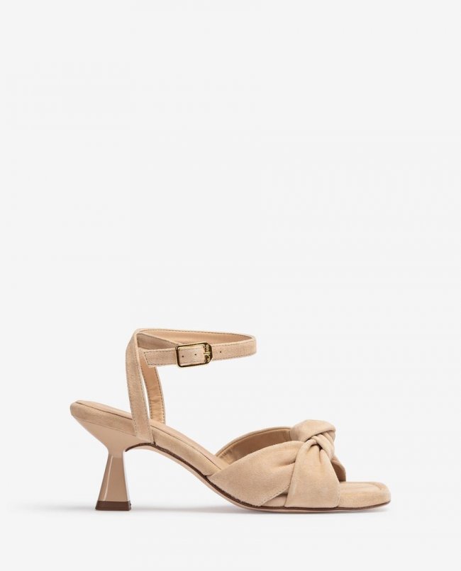 Sandales à larges brides Unisa pour femme - Nœud Beige Sandales à larges brides Unisa pour femme - Nœud Beige