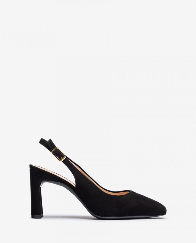 Escarpins à bride arrière et bout carré Unisa pour femme - Noir Escarpins à bride arrière et bout carré Unisa pour femme - Noir