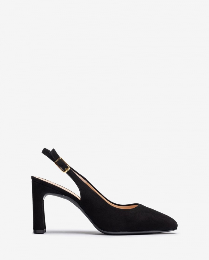 Escarpins à bride arrière et bout carré Unisa pour femme - Noir Escarpins à bride arrière et bout carré Unisa pour femme - Noir