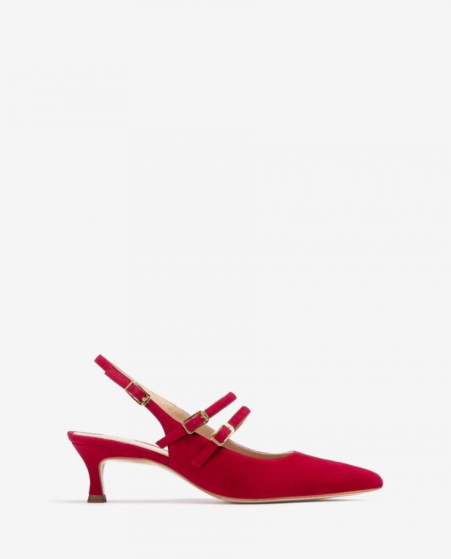 Espadrilles à bride arrière avec boucles Unisa Femme - Rouge Espadrilles à bride arrière avec boucles Unisa Femme - Rouge