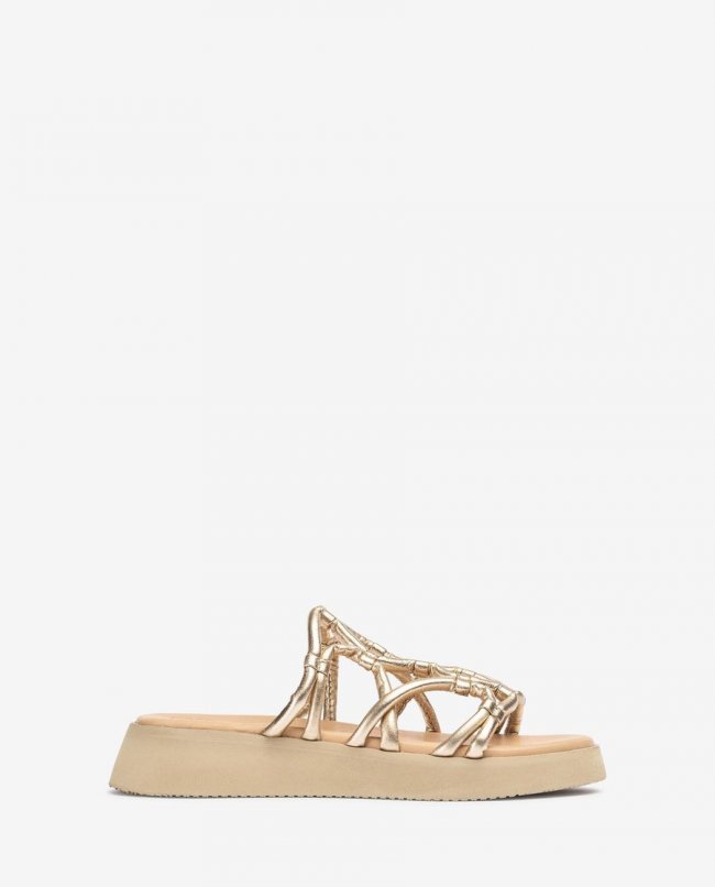 Sandales à brides métalliques Unisa pour femme - Doré Sandales à brides métalliques Unisa pour femme - Doré