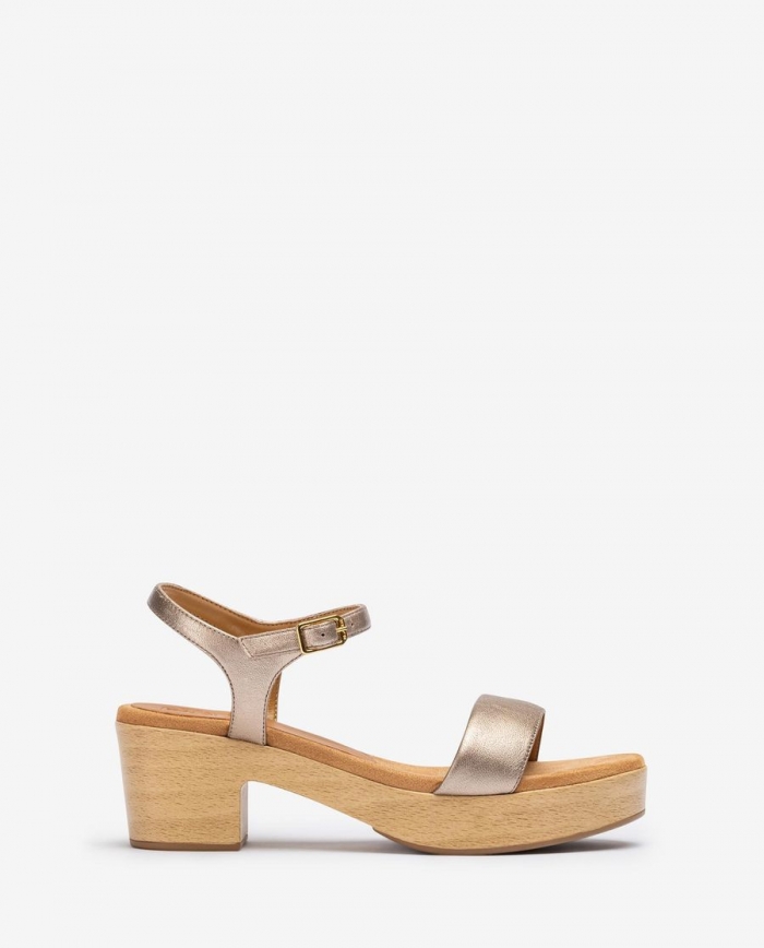 Sandales Unisa effet bois pour femme - Bronze Sandales Unisa effet bois pour femme - Bronze