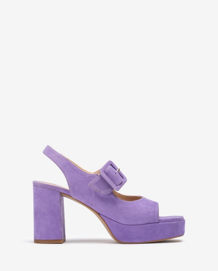 Sandales à boucle ton sur ton Unisa pour femme - Lilas