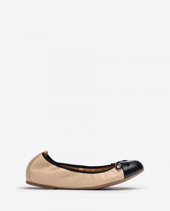 Ballerines Unisa Femme à bout contrasté - Beige