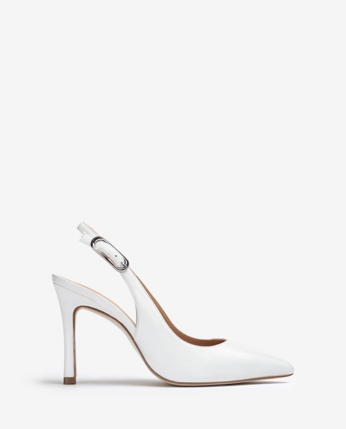 Escarpins à bride arrière à talon haut Unisa pour femme - Blanc Escarpins à bride arrière à talon haut Unisa pour femme - Blanc