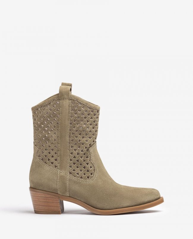 Bottes cowboy Unisa à talons perforés - Vert Bottes cowboy Unisa à talons perforés - Vert