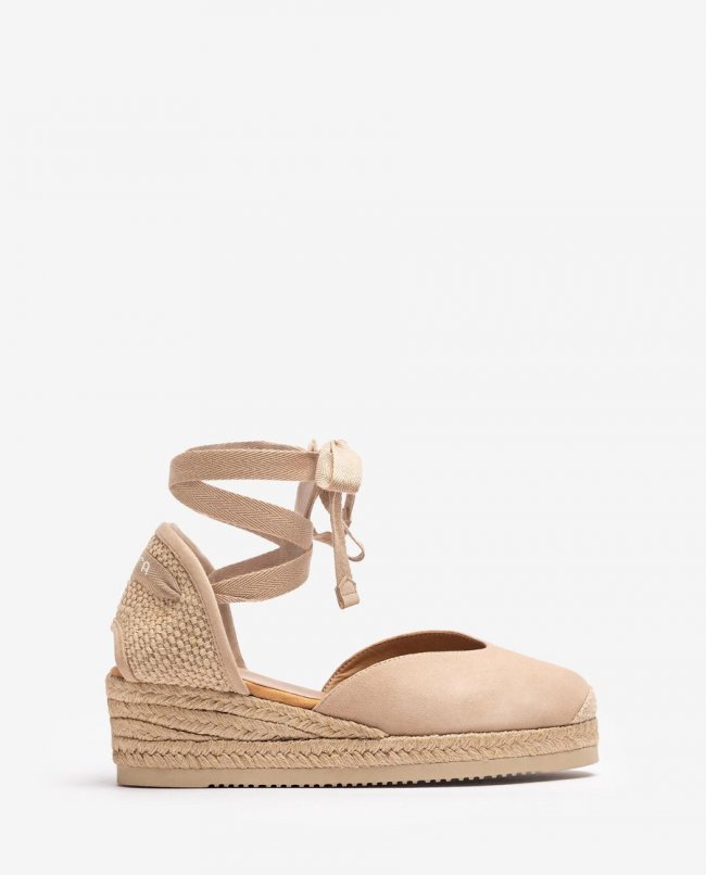 Espadrilles basses à lacets Unisa pour femme - Beige Espadrilles basses à lacets Unisa pour femme - Beige