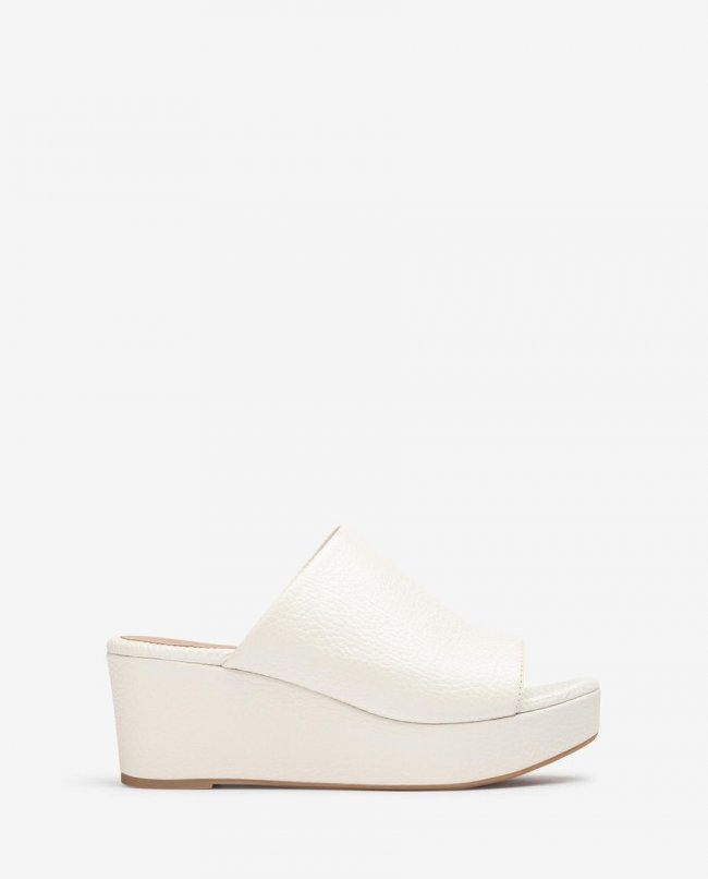 Sandales mules en cuir Unisa pour femme - Blanc Sandales mules en cuir Unisa pour femme - Blanc