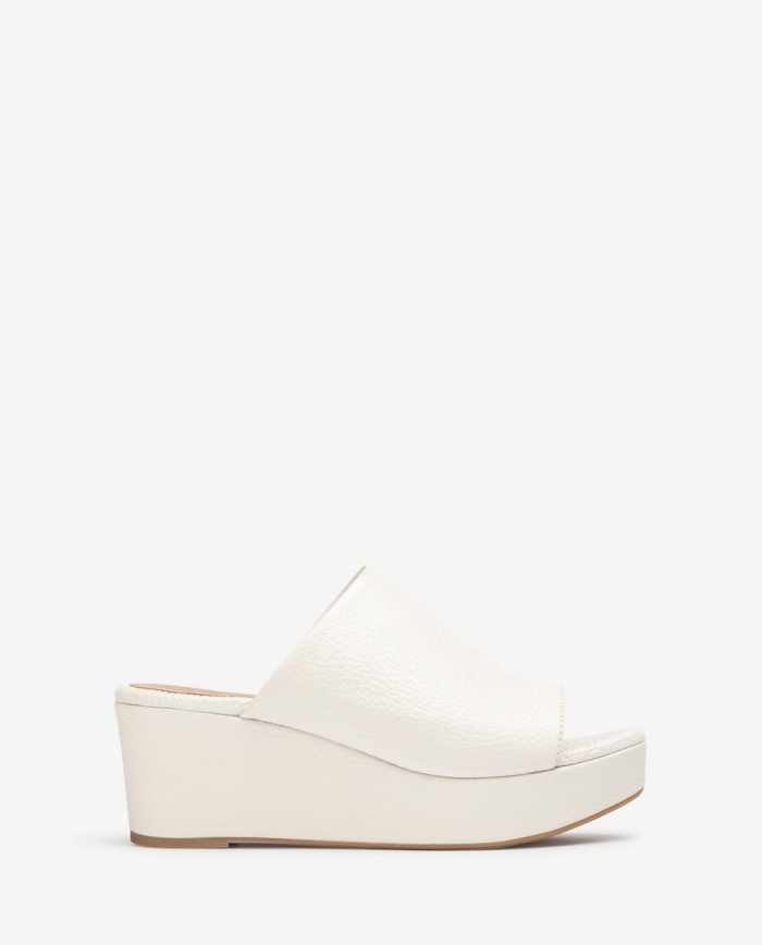 Sandales mules en cuir Unisa pour femme - Blanc Sandales mules en cuir Unisa pour femme - Blanc
