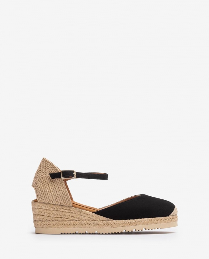 Espadrilles compensées en daim Unisa Femme - Noir Espadrilles compensées en daim Unisa Femme - Noir