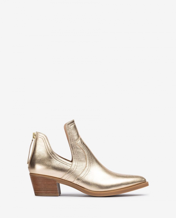 Bottines cowboy découpées Unisa pour femme - Doré Bottines cowboy découpées Unisa pour femme - Doré