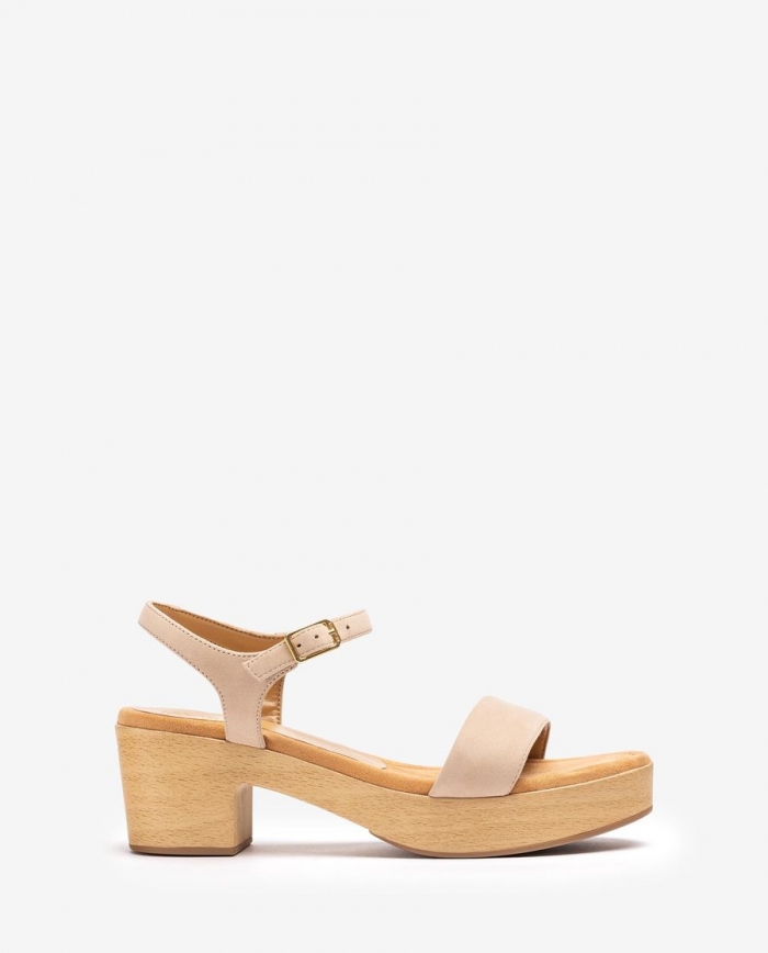Sandales Unisa effet bois pour femme - Beige Sandales Unisa effet bois pour femme - Beige