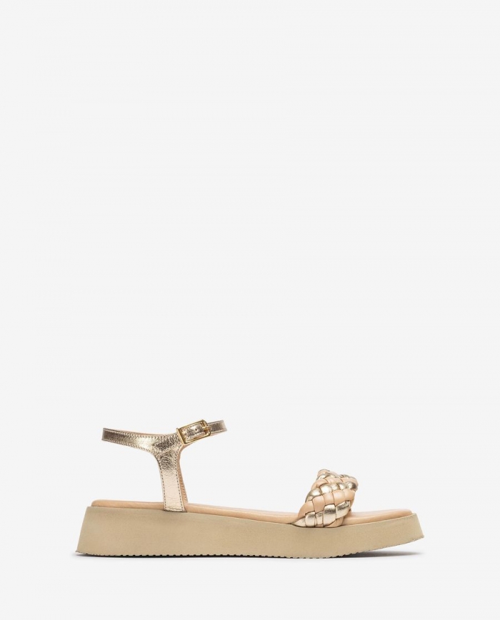 Sandales tressées Unisa pour femme - Doré