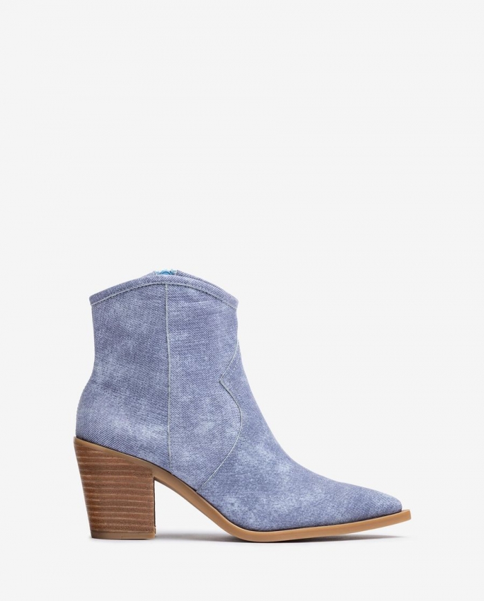 Bottines cowboy Unisa femme non doublées - Bleu