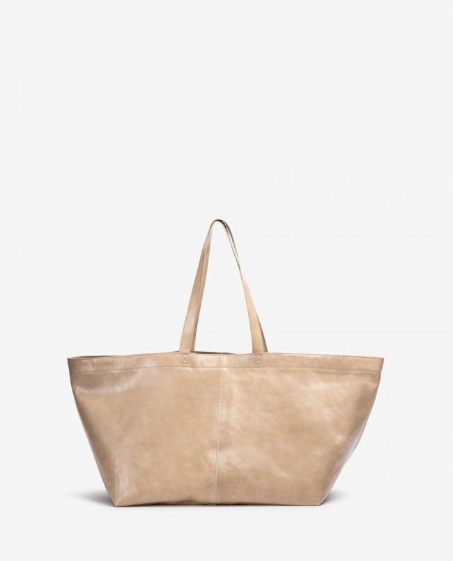 Maxi sac en cuir verni Unisa pour femme - Beige Maxi sac en cuir verni Unisa pour femme - Beige