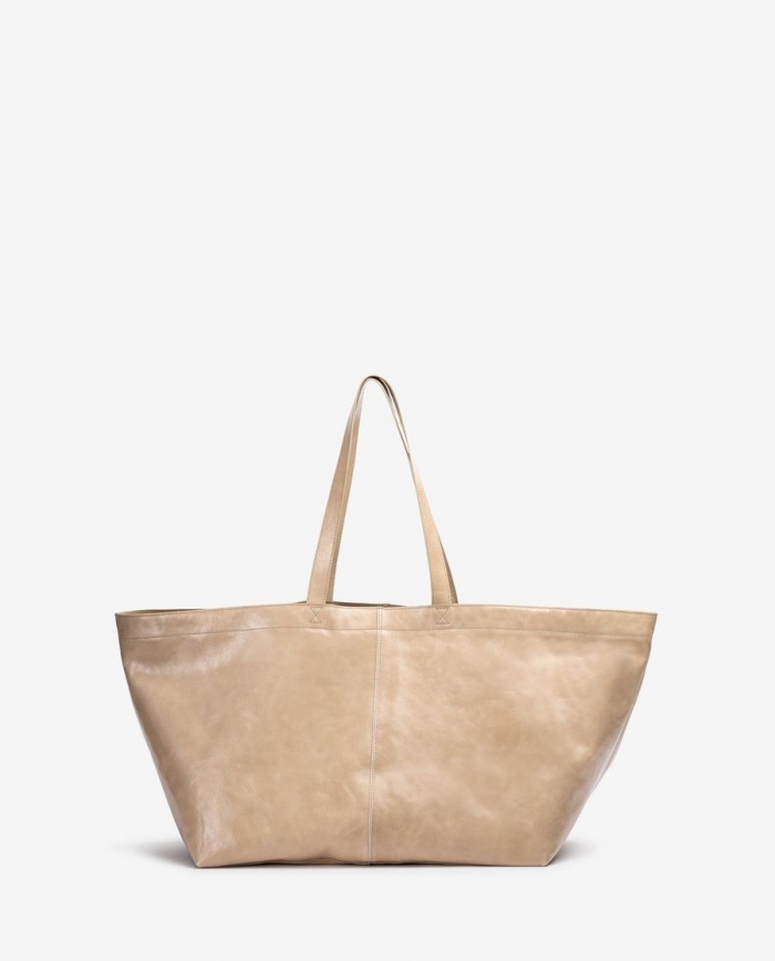 Maxi sac en cuir verni Unisa pour femme - Beige Maxi sac en cuir verni Unisa pour femme - Beige