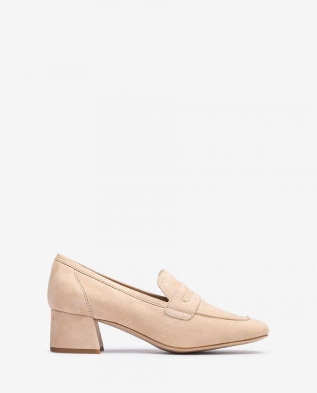 Mocassins en daim non doublés Unisa pour femme - Beige Mocassins en daim non doublés Unisa pour femme - Beige