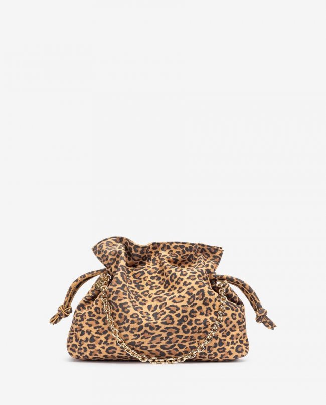 Sac froncé à imprimé animal pour femme - Marron Sac froncé à imprimé animal pour femme - Marron